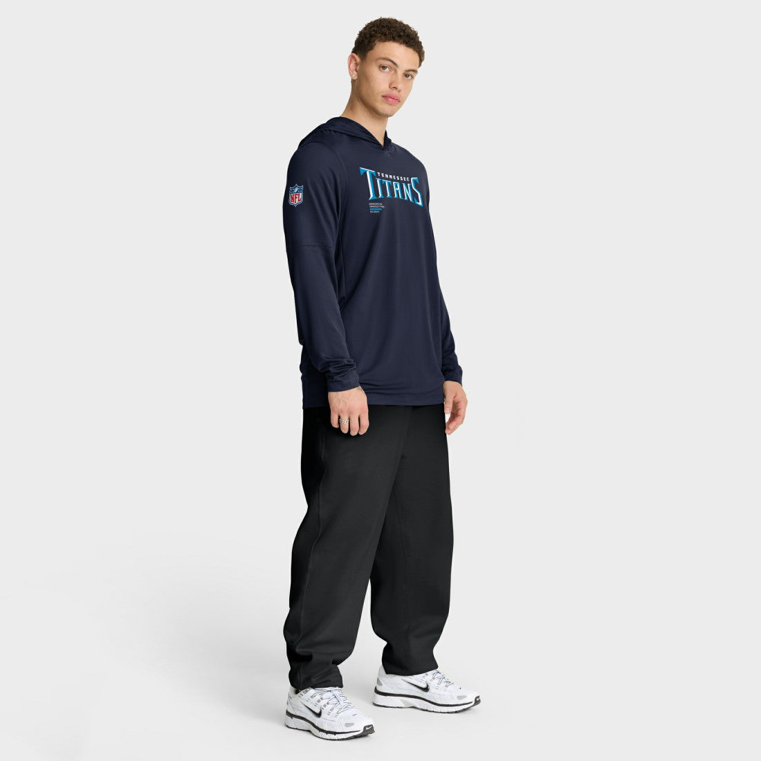 Sideline Pure Fury Performance Long Sleeve Hoodie T-Shirt - Tennessee Titans