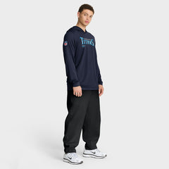 Sideline Pure Fury Performance Long Sleeve Hoodie T-Shirt - Tennessee Titans