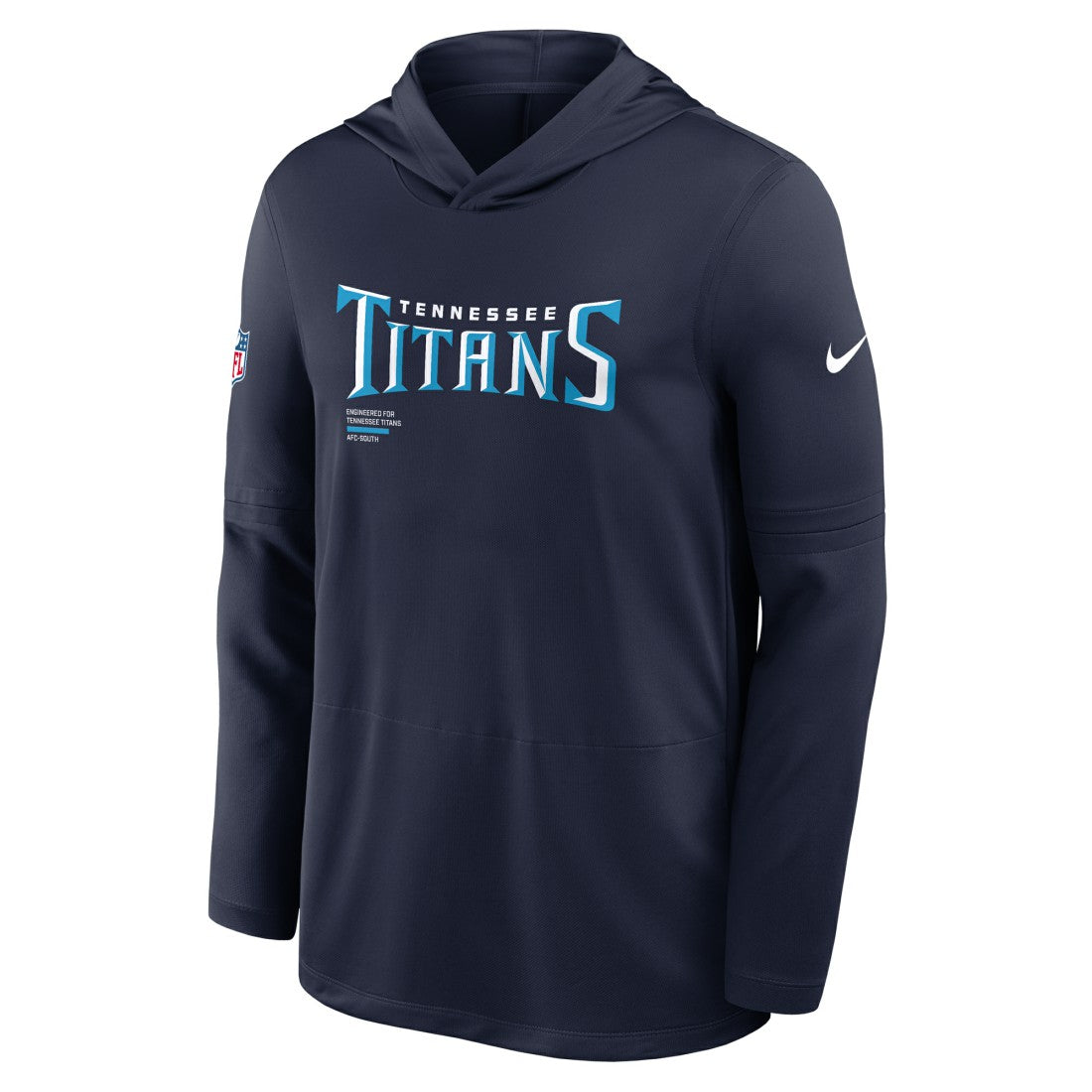 Sideline Pure Fury Performance Long Sleeve Hoodie T-Shirt - Tennessee Titans