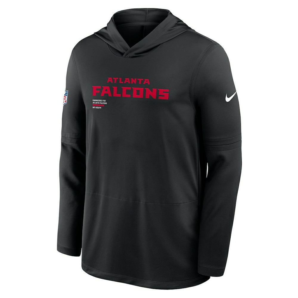Sideline Pure Fury Performance Long Sleeve Hoodie T-Shirt - Atlanta Falcons