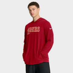 Sideline Pure Fury Performance Long Sleeve Hoodie T-Shirt - San Francisco 49ers