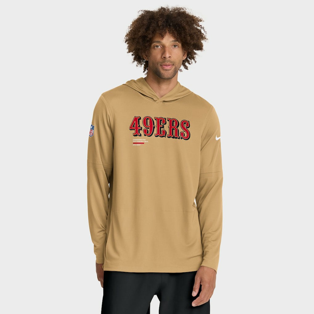 Sideline Pure Fury Performance Long Sleeve Hoodie T-Shirt - San Francisco 49ers
