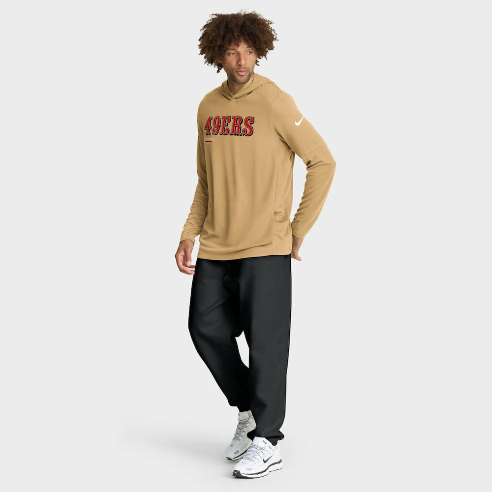 Sideline Pure Fury Performance Long Sleeve Hoodie T-Shirt - San Francisco 49ers