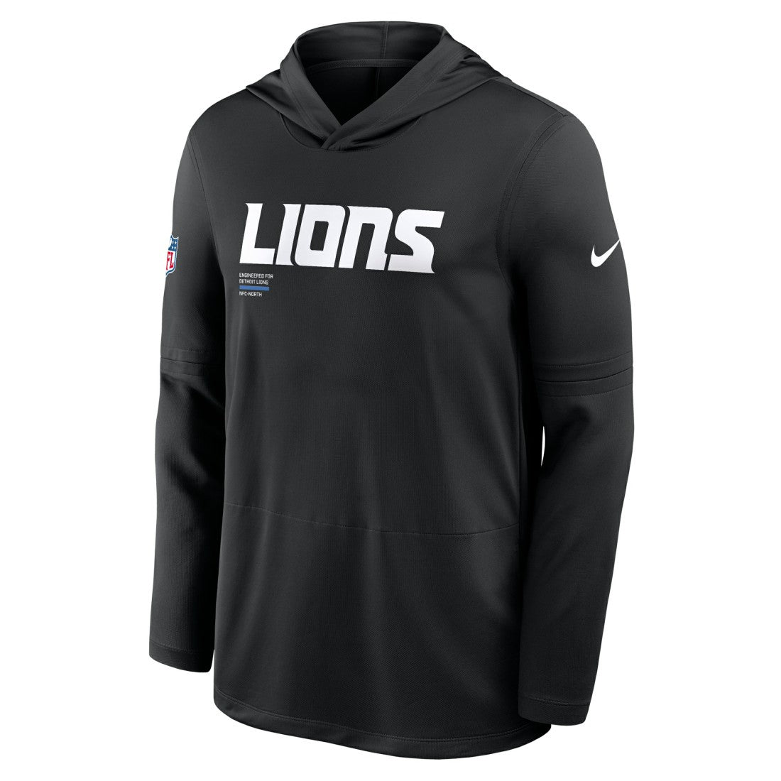 Sideline Pure Fury Performance Long Sleeve Hoodie T-Shirt - Detroit Lions