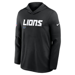 Sideline Pure Fury Performance Long Sleeve Hoodie T-Shirt - Detroit Lions