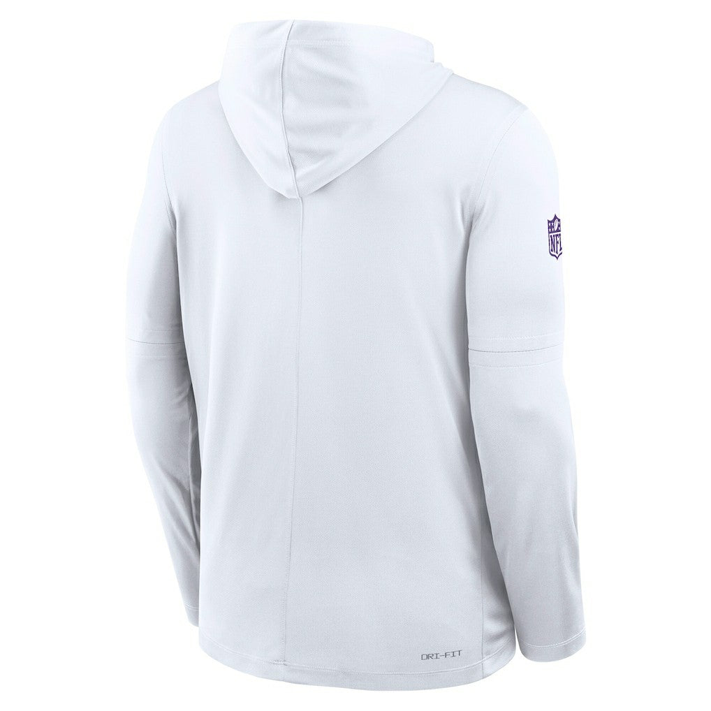 Sideline Option Read Dri-FIT Long Sleeve Hoodie T-Shirt  - Minnesota Vikings