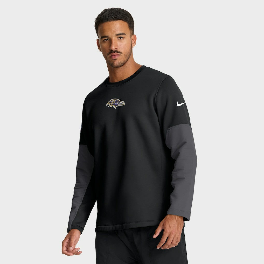 Sideline Coach Therma-FIT Long Sleeve T-Shirt - Baltimore Ravens