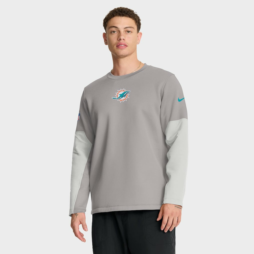 Sideline Coach Therma-FIT Long Sleeve T-Shirt - Miami Dolphins