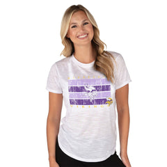 Concepts Sport Women's Infuse Lightweight Slub Knit Top - Minnesota Vikings