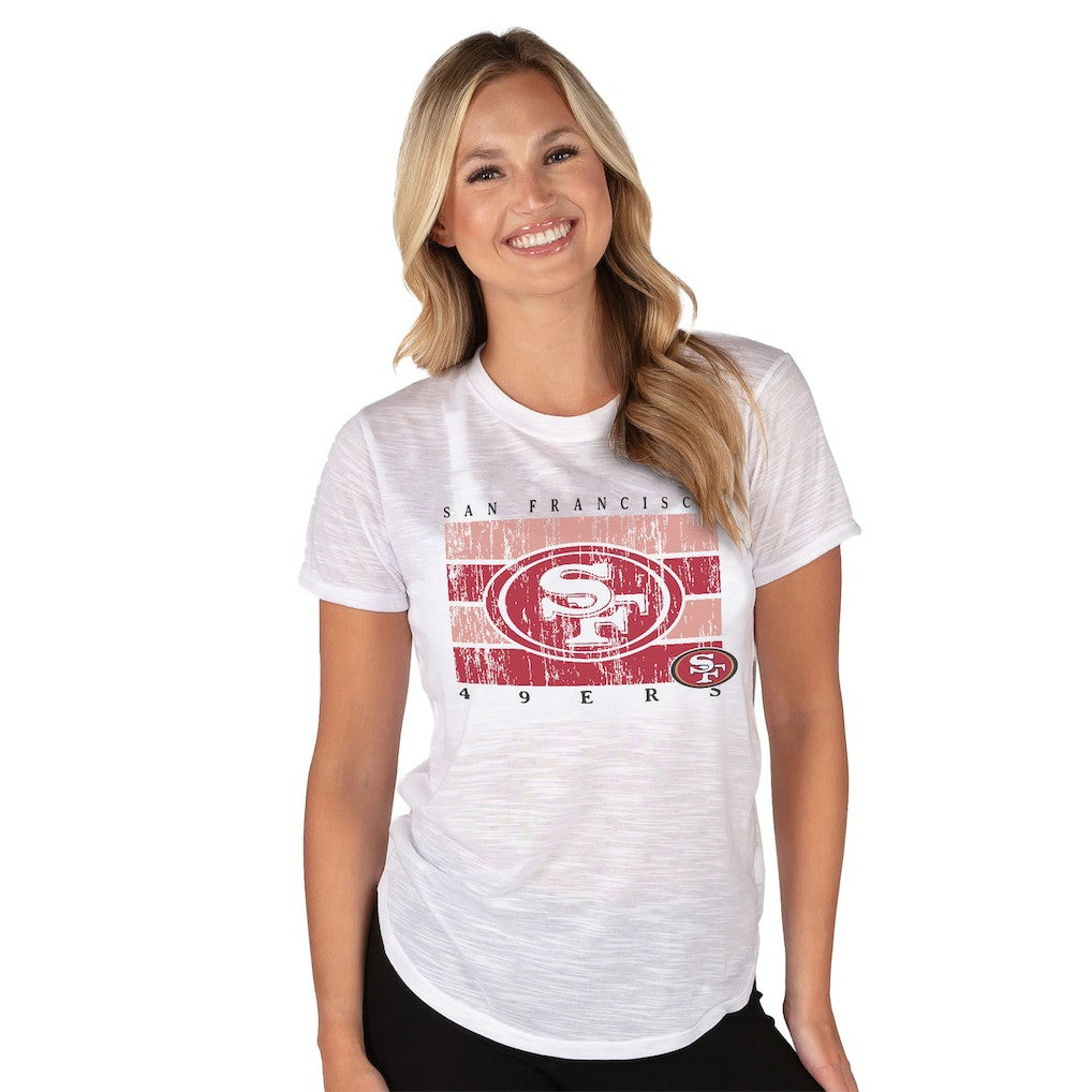 Concepts Sport Women's Infuse Lightweight Slub Knit Top - San Francisco 49ers