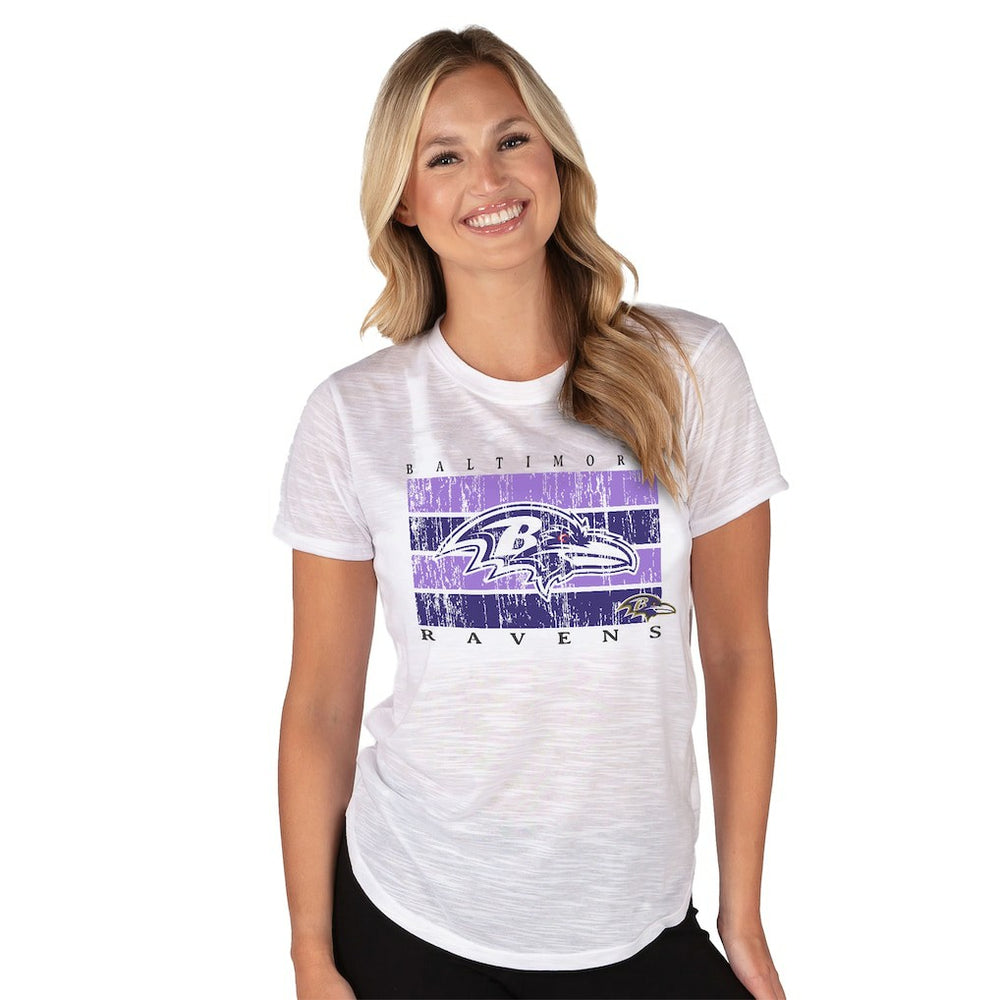 Concepts Sport Women's Infuse Lightweight Slub Knit Top - Baltimore Ravens