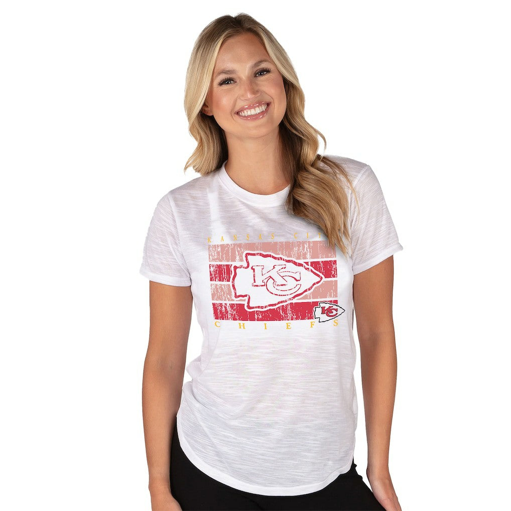Concepts Sport Women's Infuse Lightweight Slub Knit Top - Kansas City Chiefs