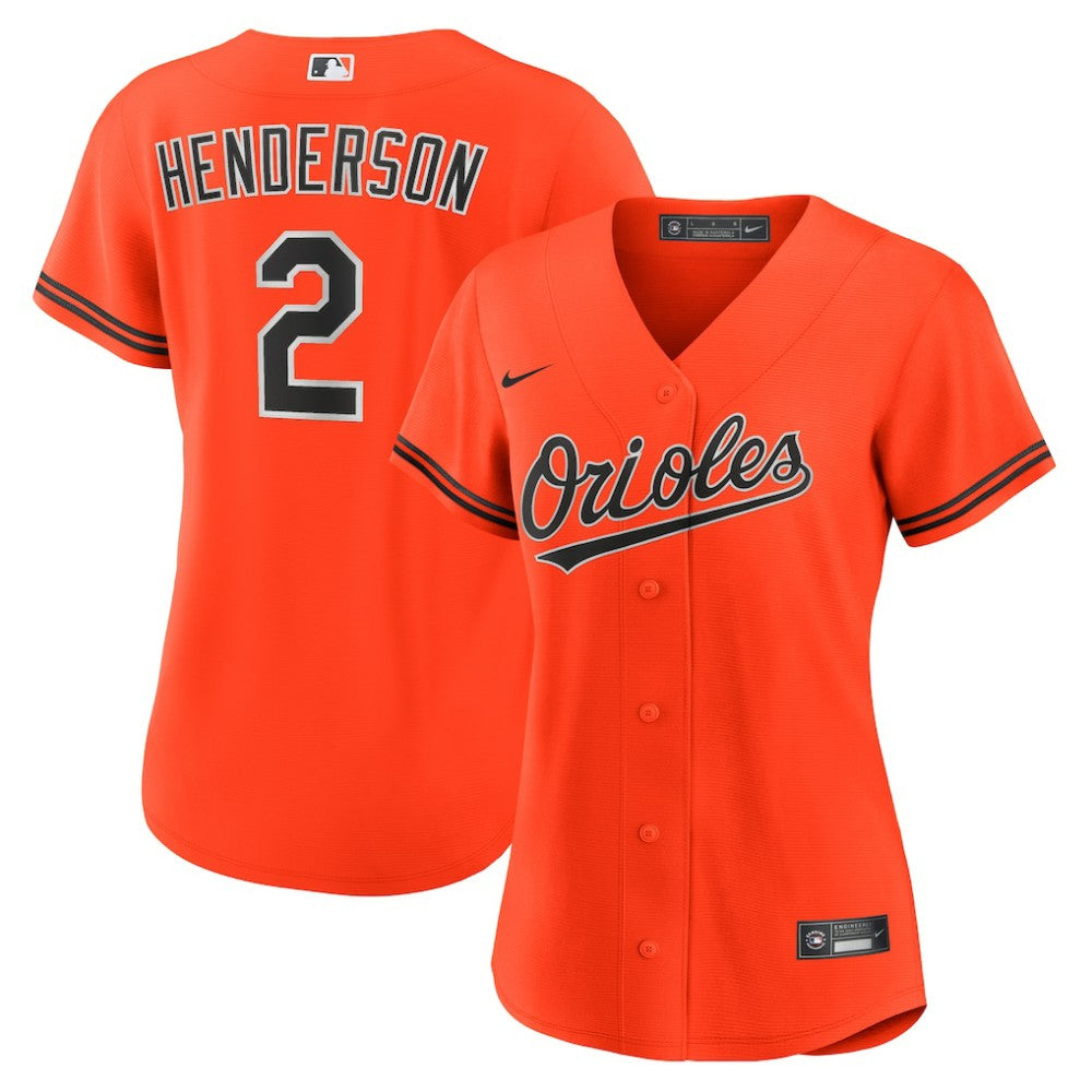 MLB Gunnar Henderson Baltimore Orioles Nike Women's Alternate 2 Replica Jersey