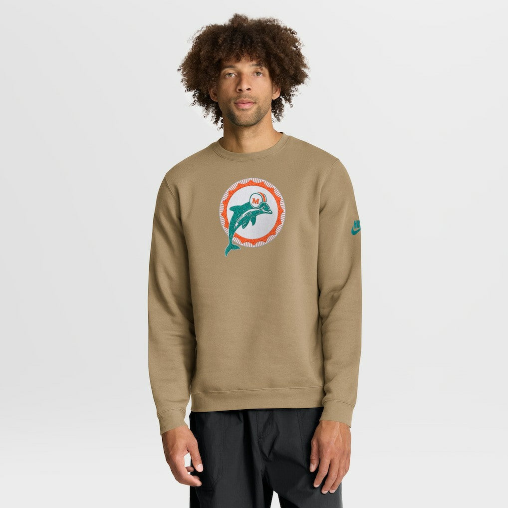 Swing Pass Rewind Club Pullover Sweatshirt - Miami Dolphins