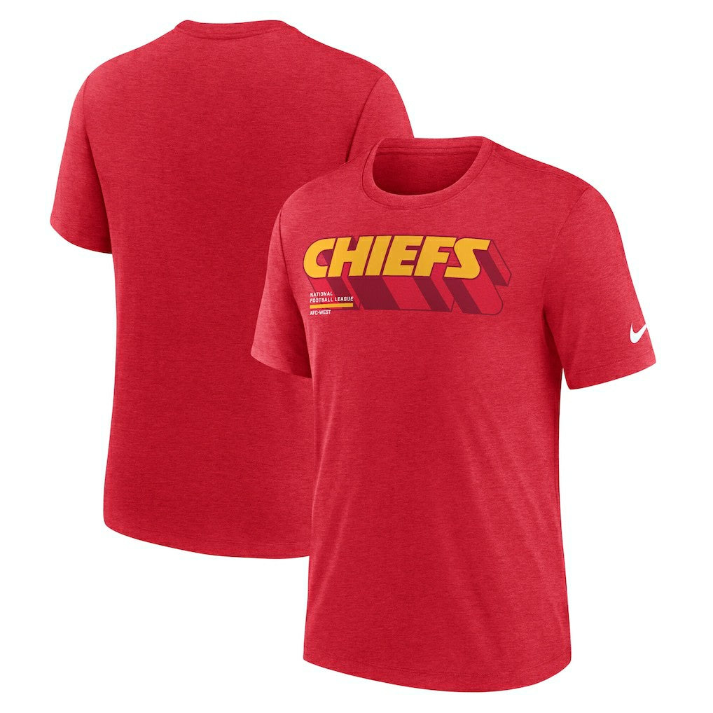 Long Pass Tri-Blend T-Shirt - Kansas City Chiefs