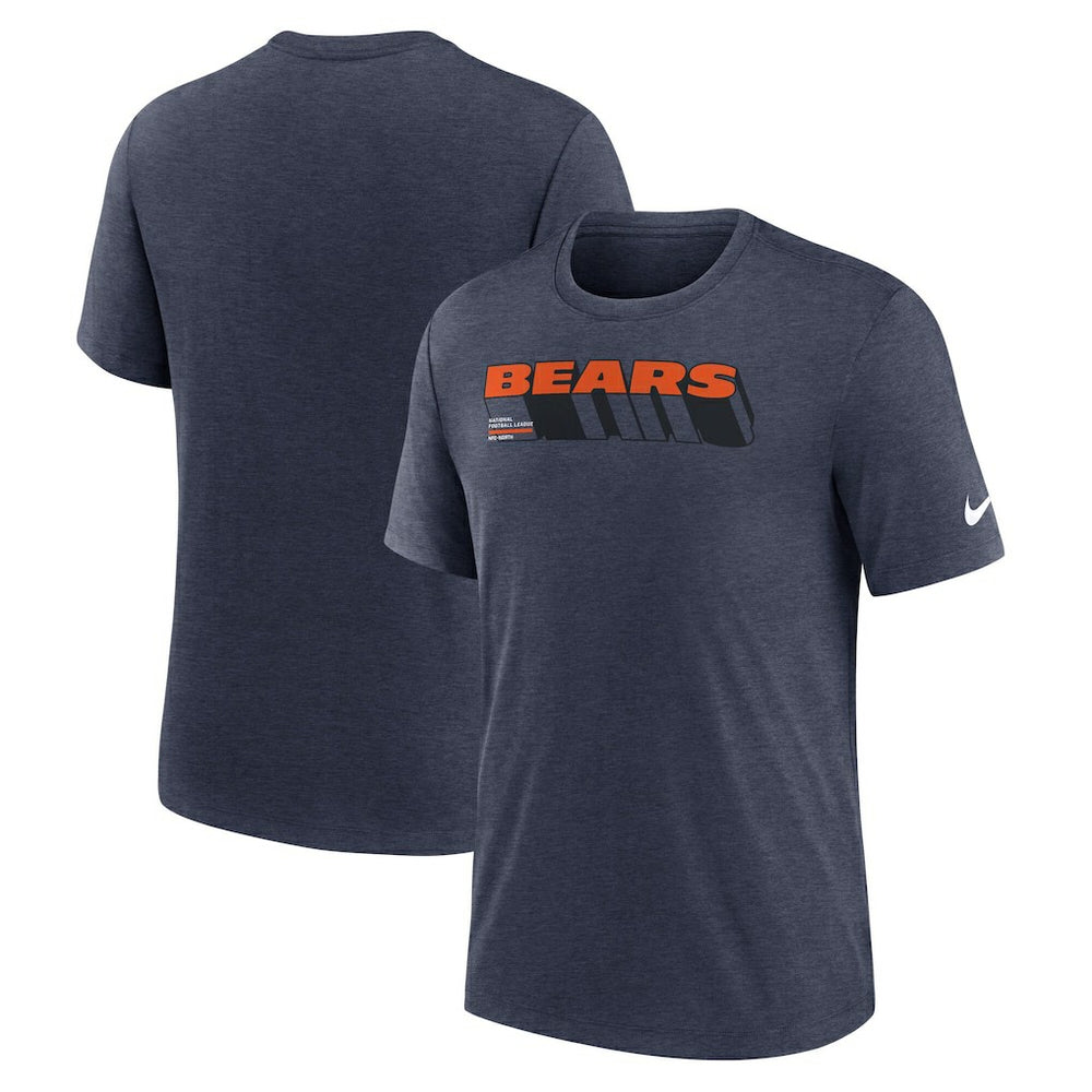 Long Pass Tri-Blend T-Shirt - Chicago Bears