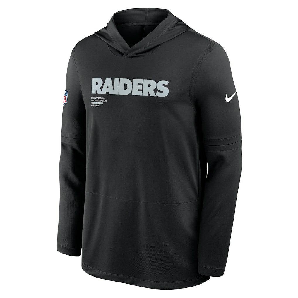 Big & Tall Sideline Dri-FIT Long Sleeve Hoodie T-Shirt - Las Vegas Raiders