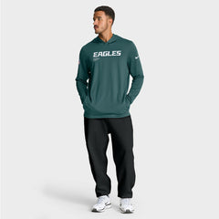 Big & Tall Sideline Dri-FIT Long Sleeve Hoodie T-Shirt - Philadelphia Eagles