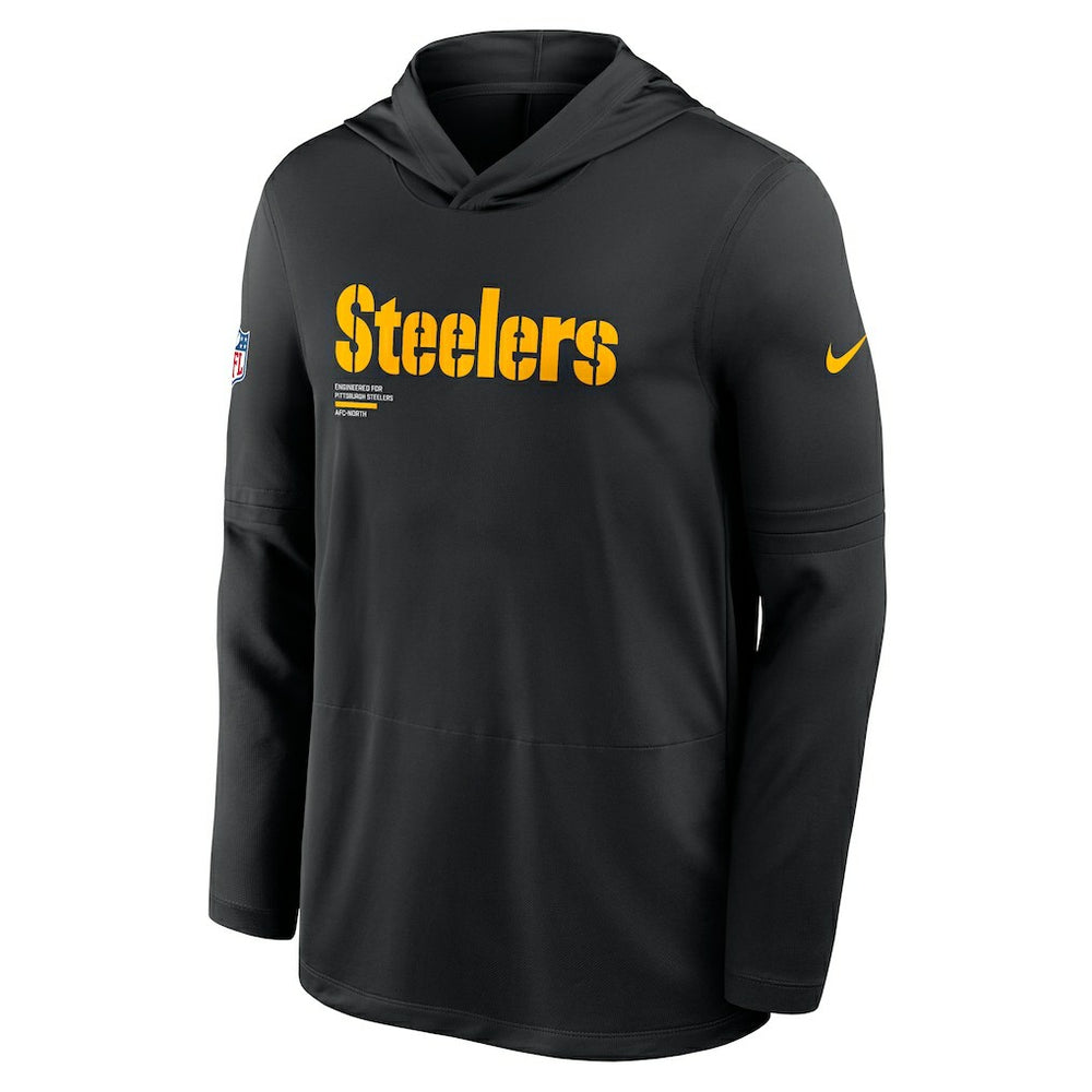 Big & Tall Sideline Dri-FIT Long Sleeve Hoodie T-Shirt - Pittsburgh Steelers