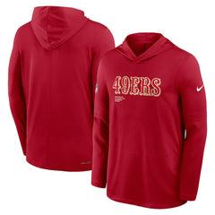 Big & Tall Sideline Dri-FIT Long Sleeve Hoodie T-Shirt - San Francisco 49ers