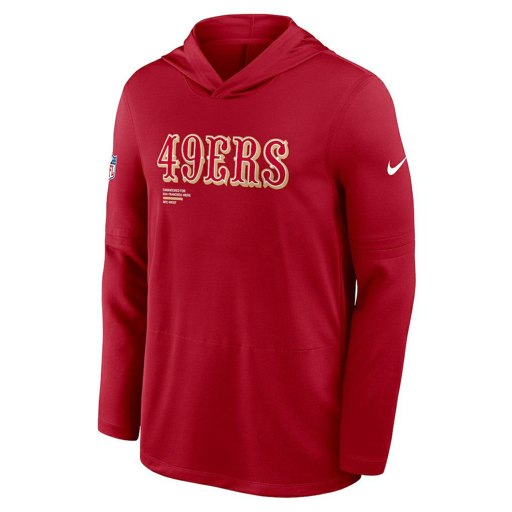 Big & Tall Sideline Dri-FIT Long Sleeve Hoodie T-Shirt - San Francisco 49ers