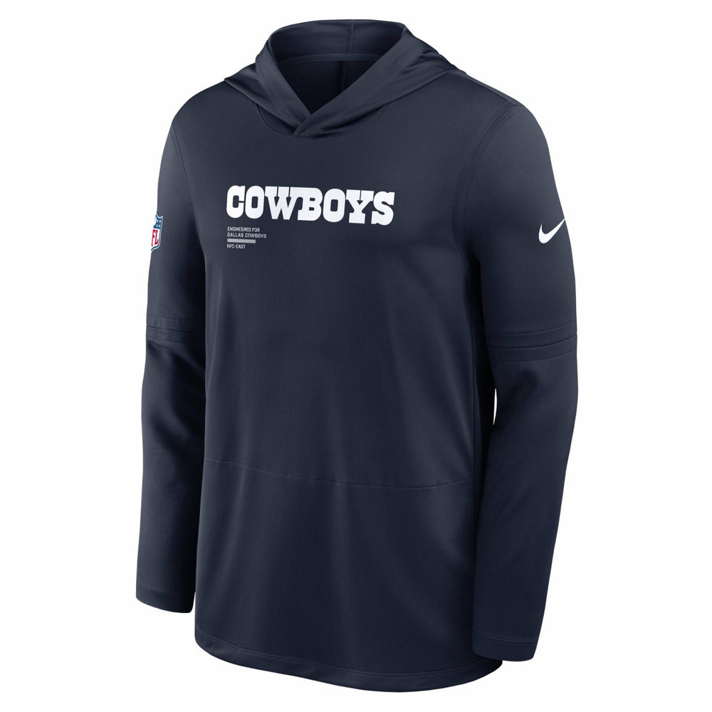 Big & Tall Sideline Dri-FIT Long Sleeve Hoodie T-Shirt - Dallas Cowboys