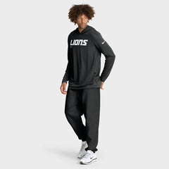 Big & Tall Sideline Dri-FIT Long Sleeve Hoodie T-Shirt - Detroit Lions