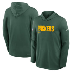 Big & Tall Sideline Dri-FIT Long Sleeve Hoodie T-Shirt - Green Bay Packers