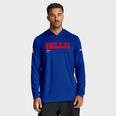Big & Tall Sideline Dri-FIT Long Sleeve Hoodie T-Shirt - Buffalo Bills