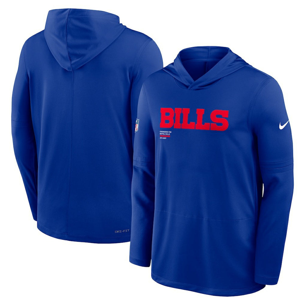 Big & Tall Sideline Dri-FIT Long Sleeve Hoodie T-Shirt - Buffalo Bills