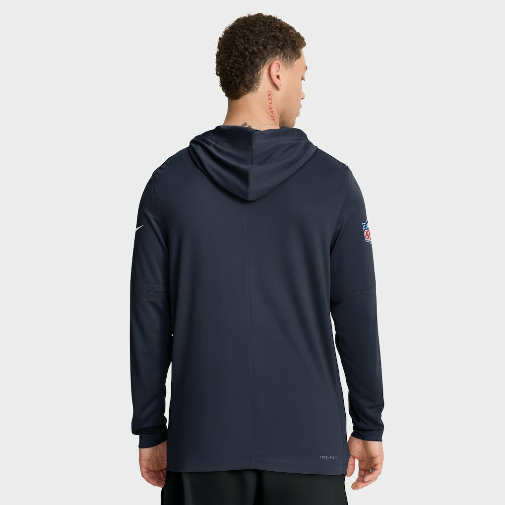 Big & Tall Sideline Dri-FIT Long Sleeve Hoodie T-Shirt - Chicago Bears
