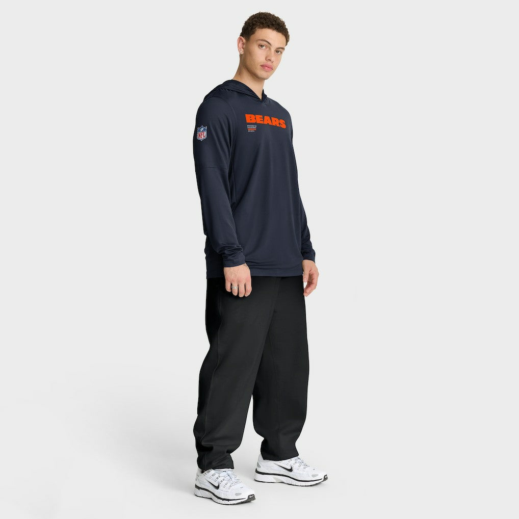 Big & Tall Sideline Dri-FIT Long Sleeve Hoodie T-Shirt - Chicago Bears