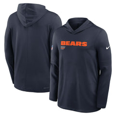 Big & Tall Sideline Dri-FIT Long Sleeve Hoodie T-Shirt - Chicago Bears