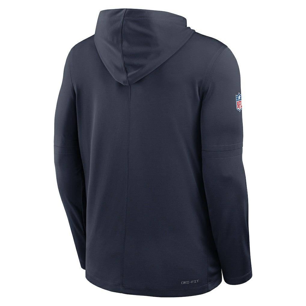 Big & Tall Sideline Dri-FIT Long Sleeve Hoodie T-Shirt - Chicago Bears