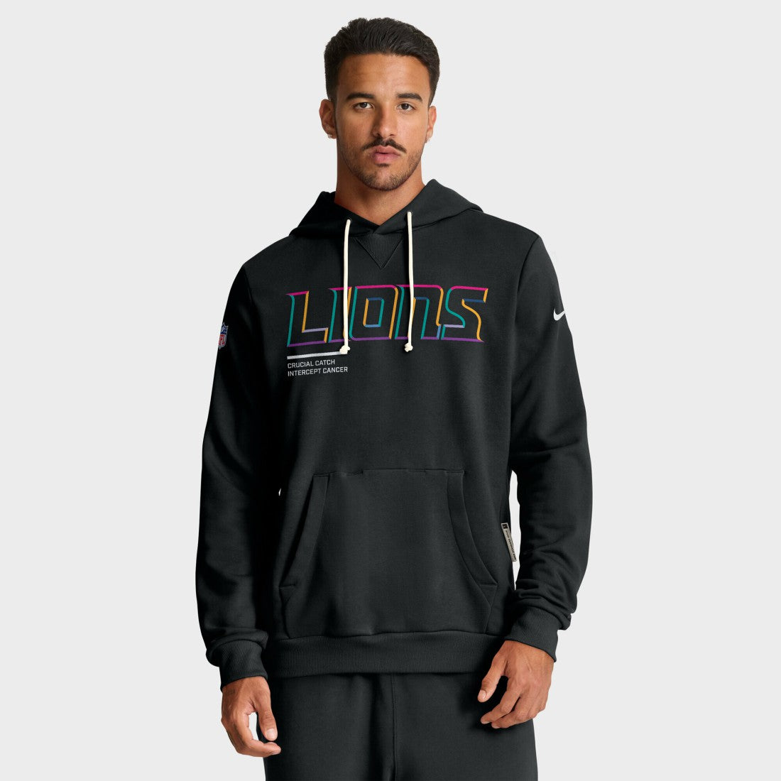 Tall 2025 NFL Crucial Catch Sideline Standard Issue Dri-FIT Hoodie - Detroit Lions