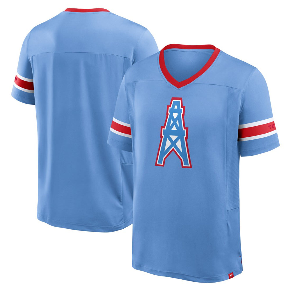 Oilers Throwback Hometown Premium Hashmark V-Neck T-Shirt - Tennessee Titans