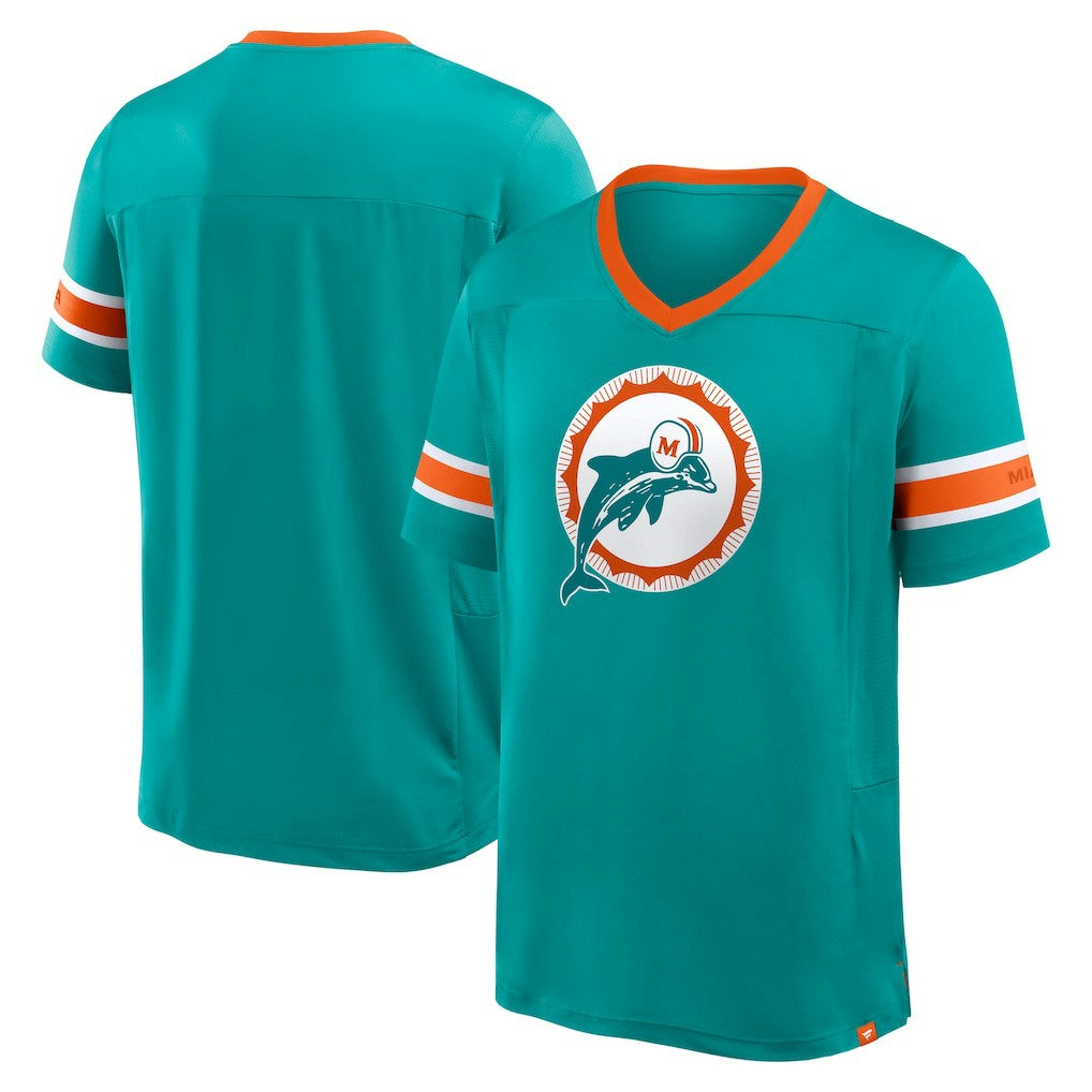 Hometown Premium Hashmark V-Neck T-Shirt - Miami Dolphins