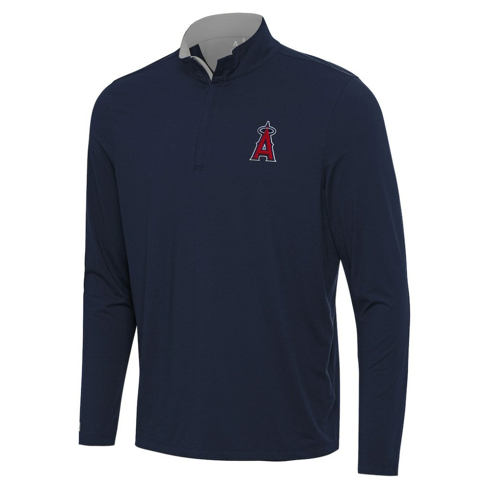 MLB Los Angeles Angels Antigua Content Quarter-Zip Top