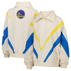 NBA Golden State Warriors Terez Women's Retro Chevron Ripstop Quarter-Zip Windbreaker Jacket sale
