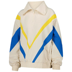 NBA Golden State Warriors Terez Women's Retro Chevron Ripstop Quarter-Zip Windbreaker Jacket sale