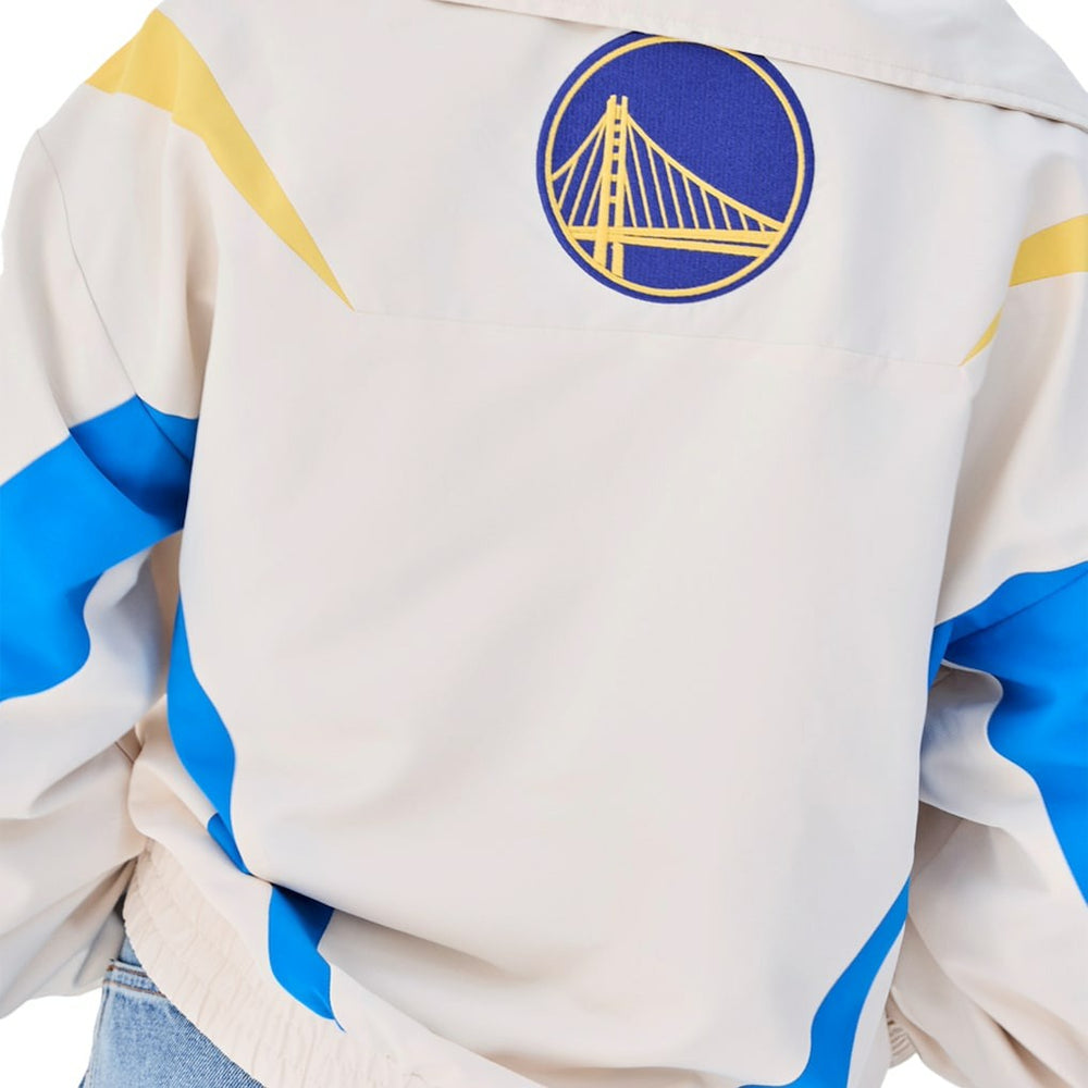 NBA Golden State Warriors Terez Women's Retro Chevron Ripstop Quarter-Zip Windbreaker Jacket sale