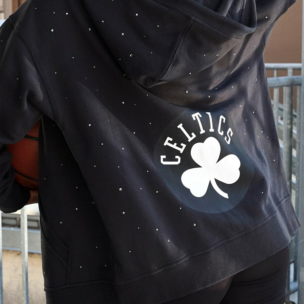 NBA Boston Celtics Terez Women's Oversized Allover Gemstone Full-Zip Hoodie
