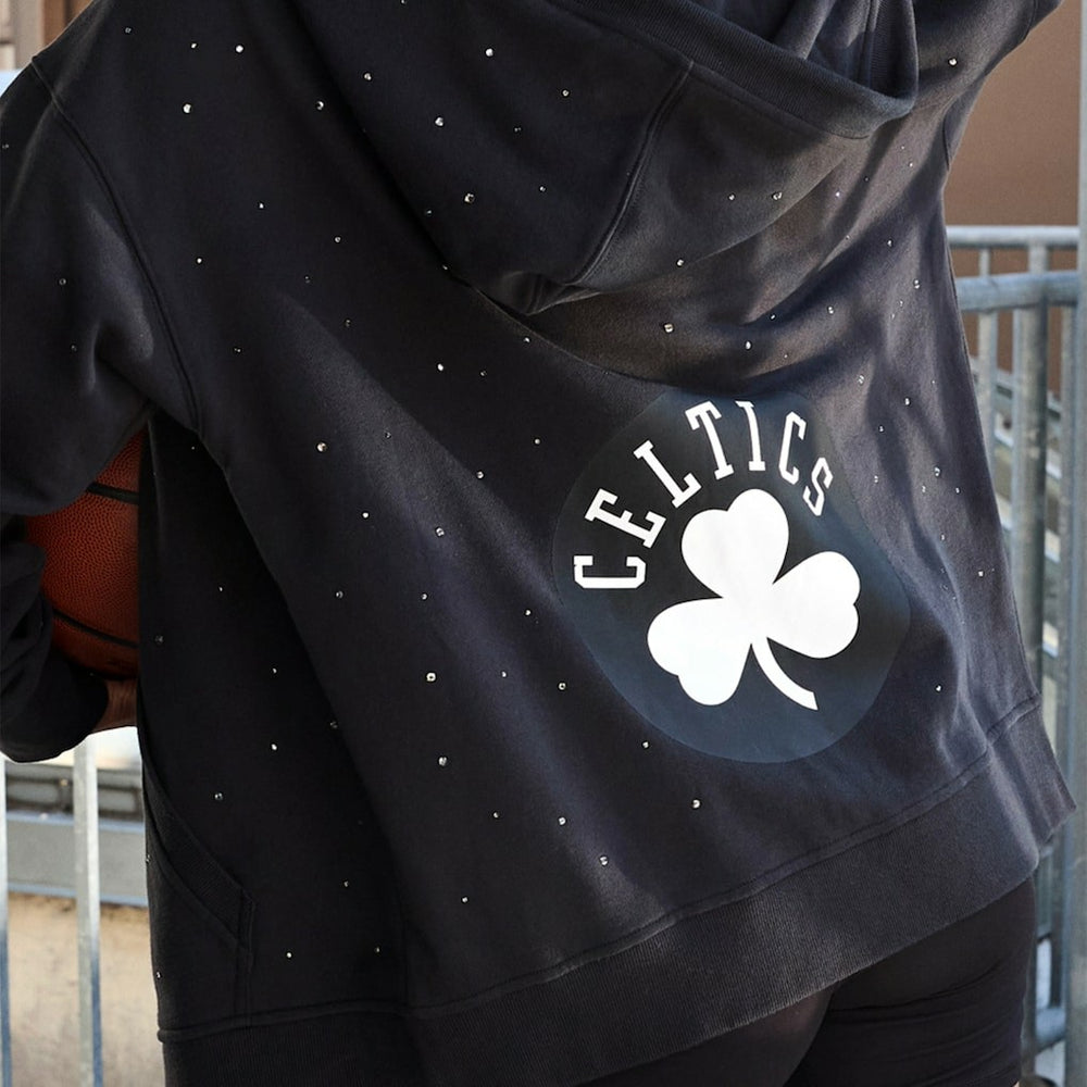 NBA Boston Celtics Terez Women's Oversized Allover Gemstone Full-Zip Hoodie