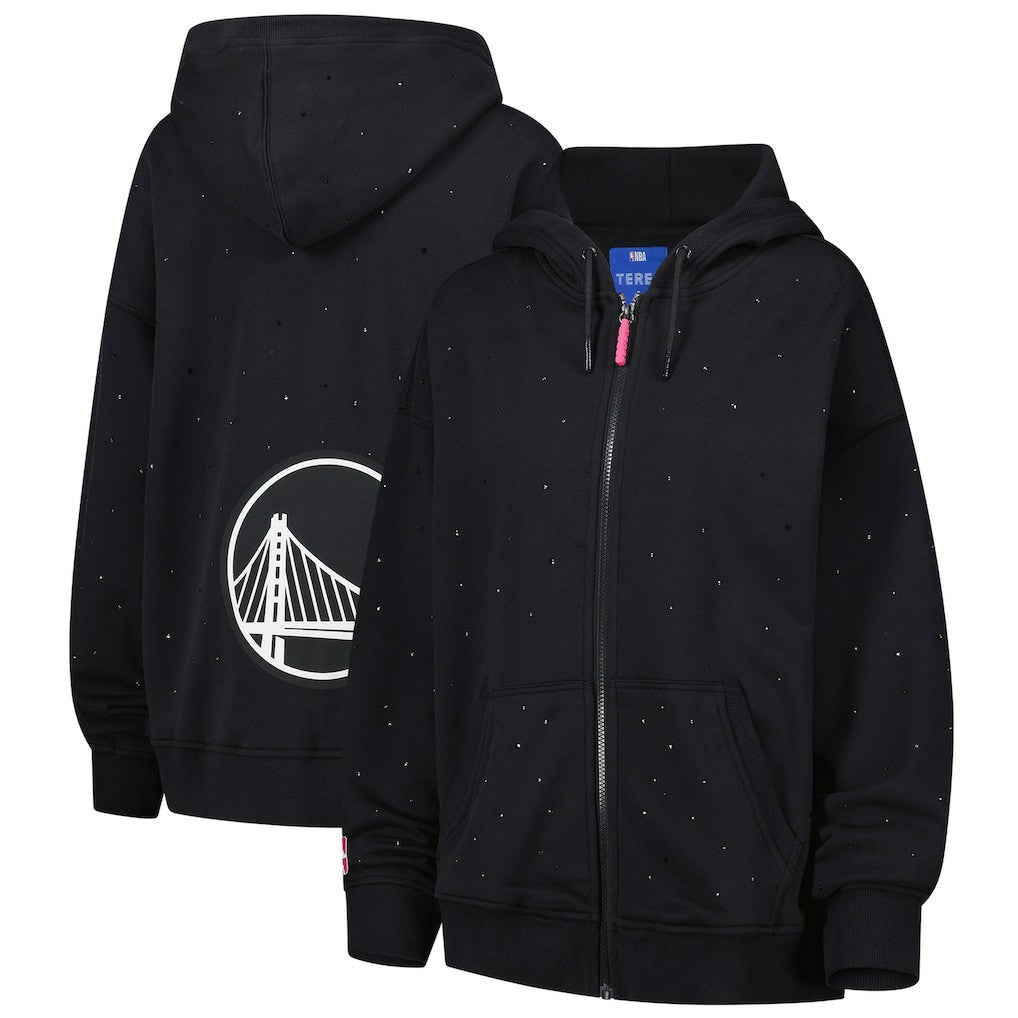 NBA Golden State Warriors Terez Women's Oversized Allover Gemstone Full-Zip Hoodie sale