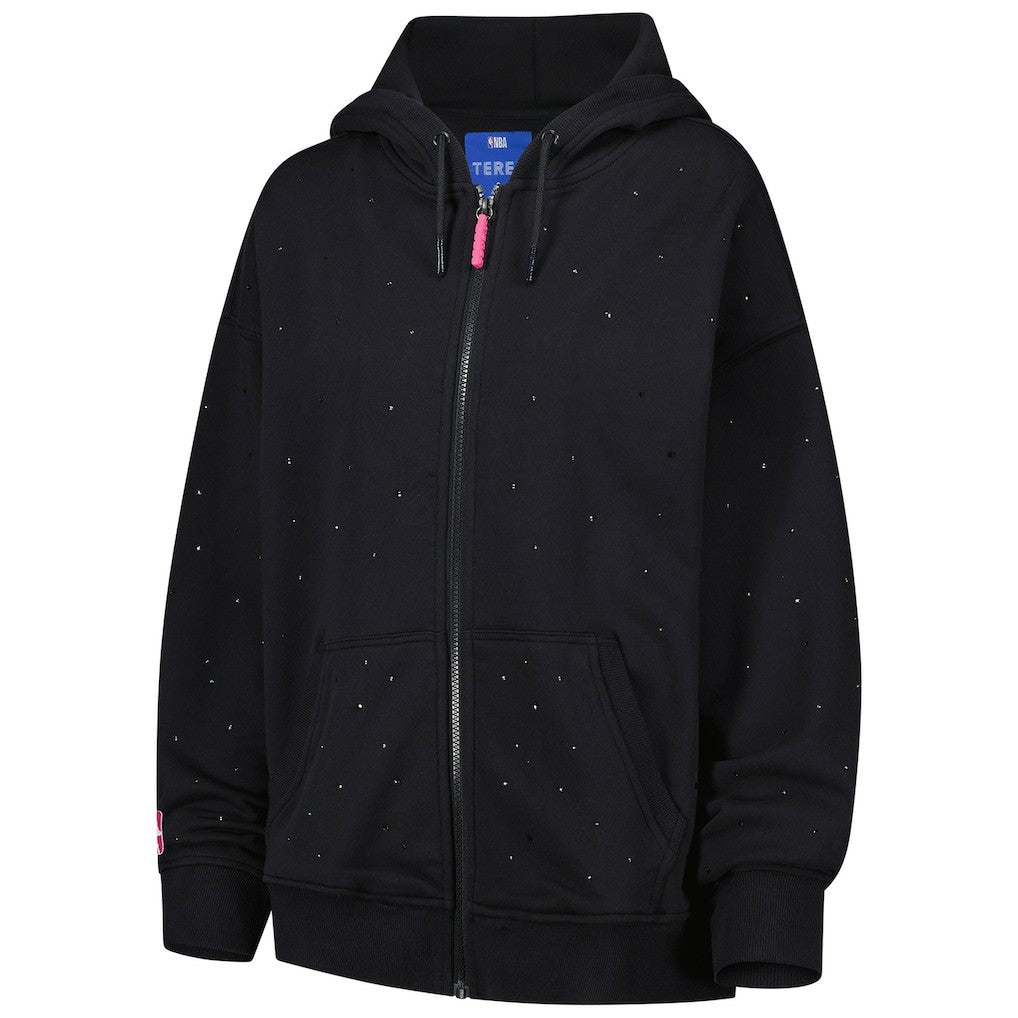 NBA Golden State Warriors Terez Women's Oversized Allover Gemstone Full-Zip Hoodie sale