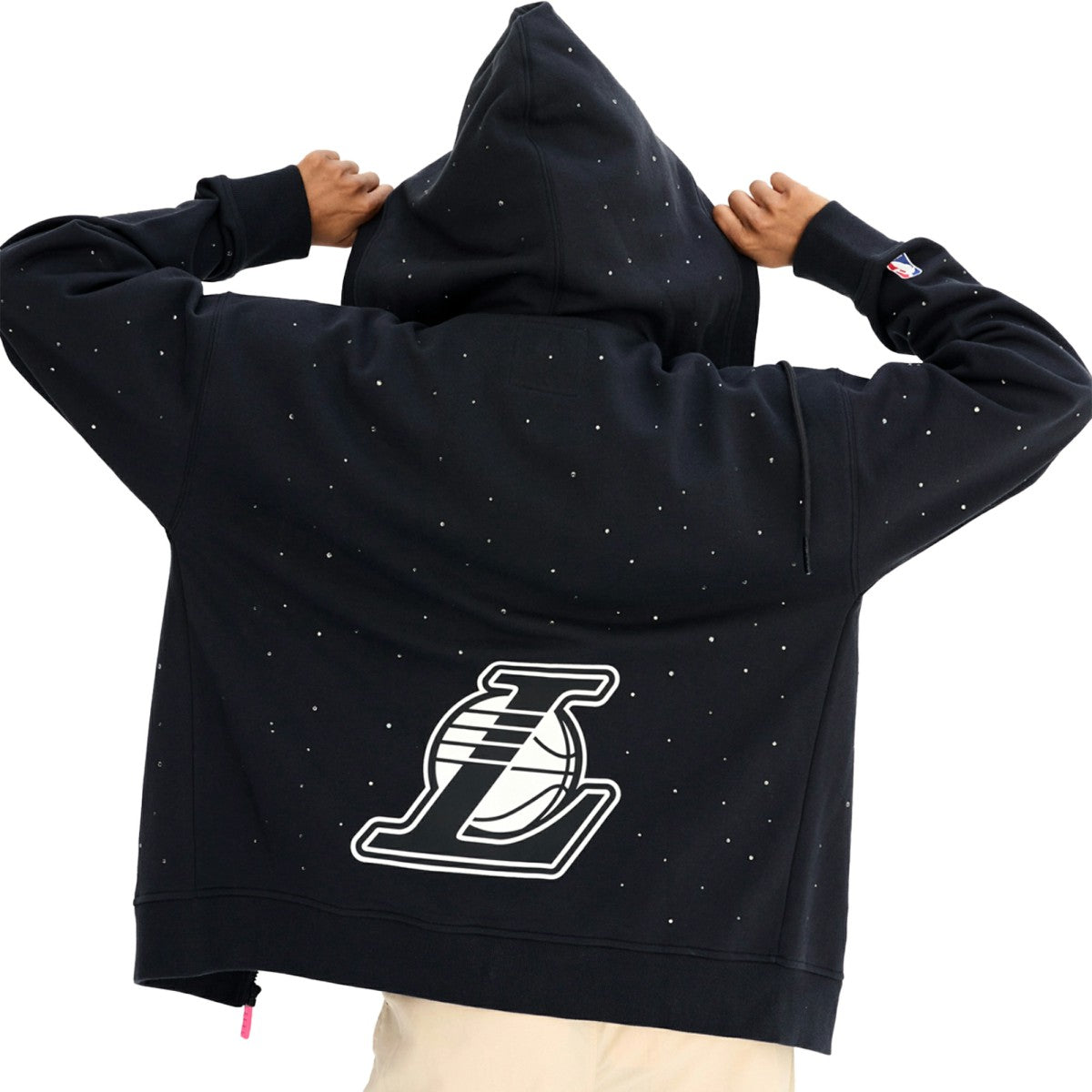 NBA Los Angeles Lakers Terez Women's Oversized Allover Gemstone Full-Zip Hoodie