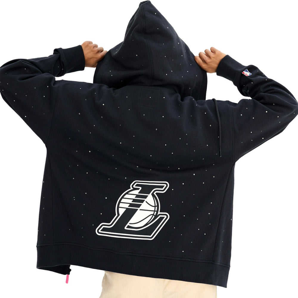 NBA Los Angeles Lakers Terez Women's Oversized Allover Gemstone Full-Zip Hoodie