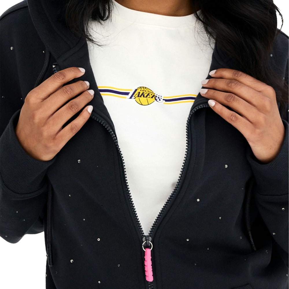 NBA Los Angeles Lakers Terez Women's Oversized Allover Gemstone Full-Zip Hoodie