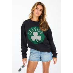 NBA Boston Celtics Terez Women's Gemstone Logo Pullover Sweatshirt