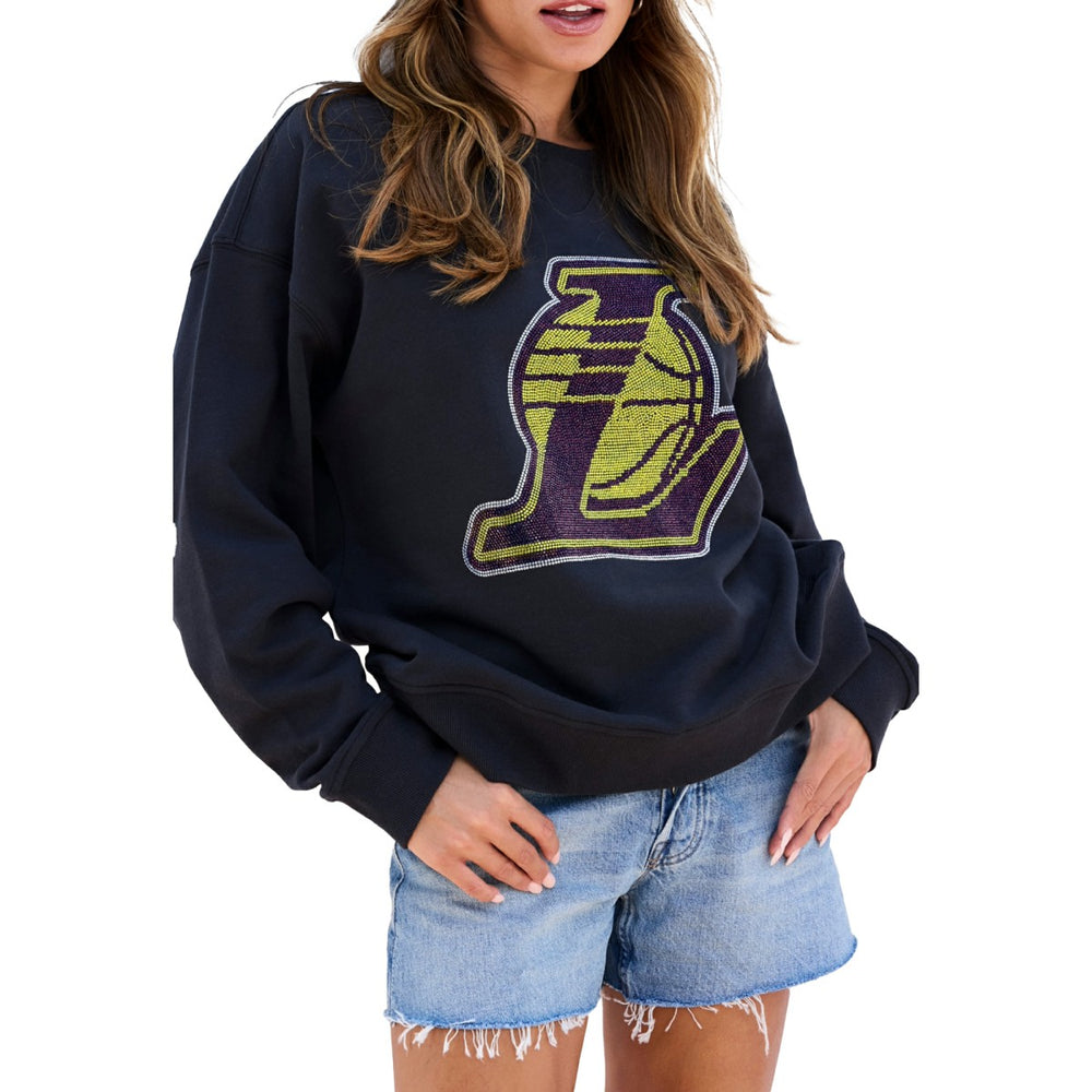 NBA Los Angeles Lakers Terez Women's Gemstone Logo Pullover Sweatshirt